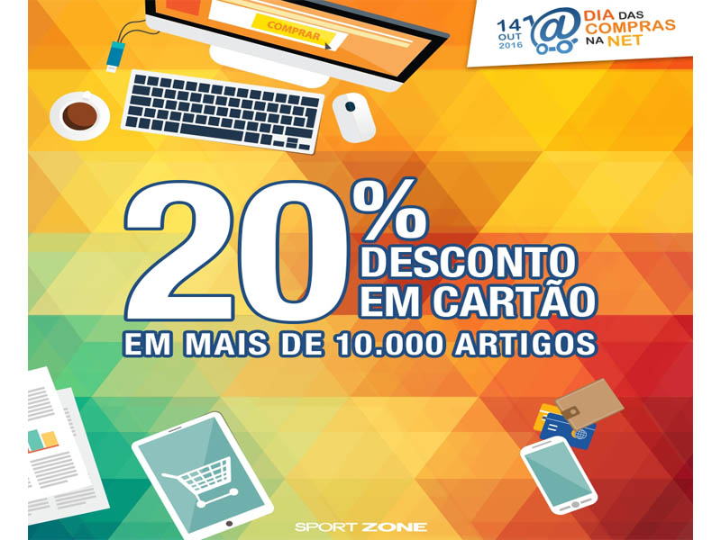 Sport Zone adere ao Dia das Compras na Net e oferece 20% de desconto