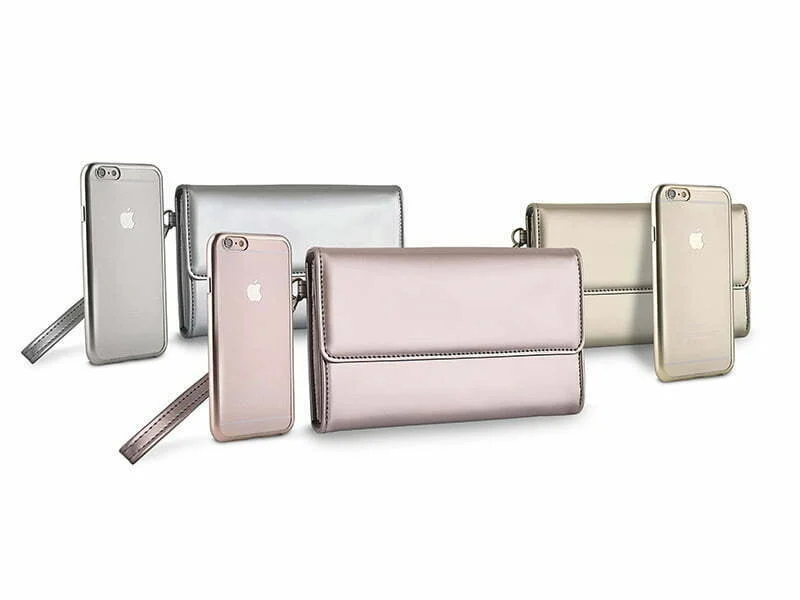 Puro com combinação pochette e capa de iPhone