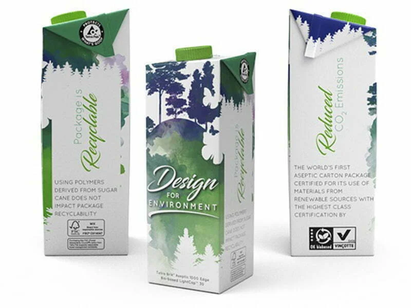 Tetra Pak desenvolve embalagem assética de cartão de origem biológica