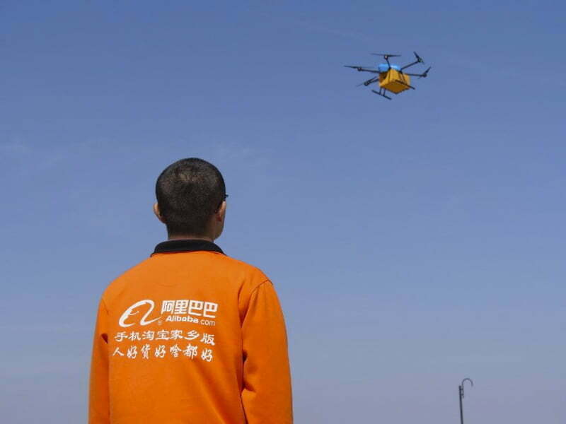 Drones da Alibaba atravessam os mares