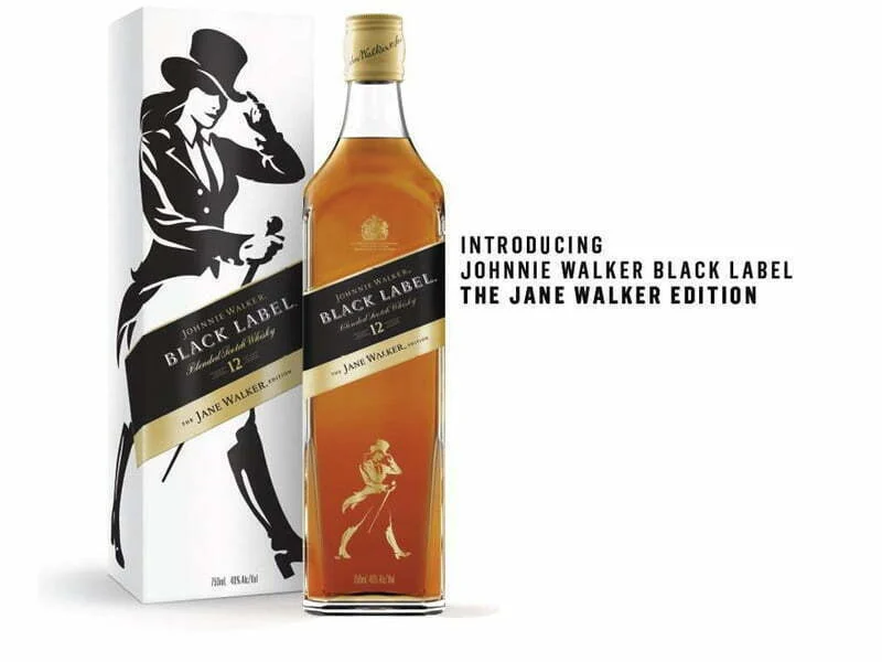 Johnnie torna-se Jane para atrair as apreciadoras de whisky