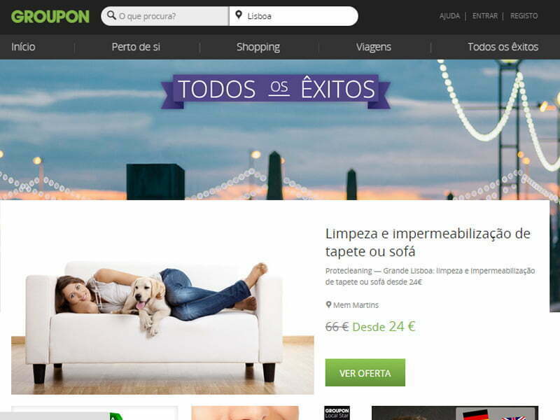 Groupon lança secção especial “Todos os Êxitos”
