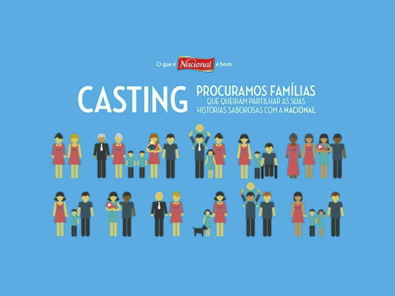 Nacional procura famílias para a nova campanha da marca