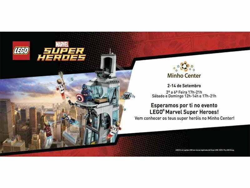 Universo Lego Marvel Super Heroes chega ao Minho Center