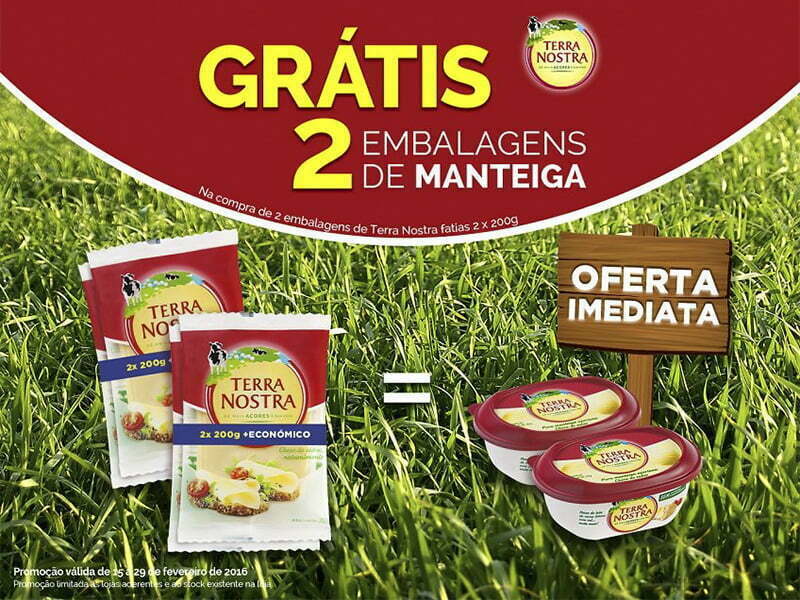 Terra Nostra oferece a manteiga na compra do queijo