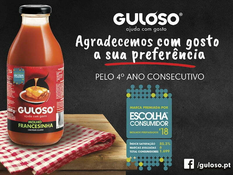 Guloso é Escolha do Consumidor pelo 4.º ano consecutivo