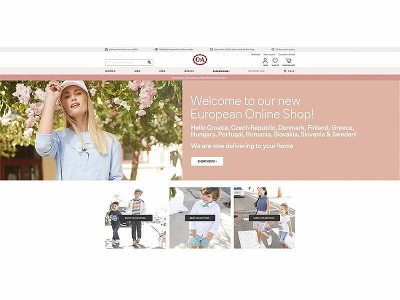 C&A lança loja online para Portugal