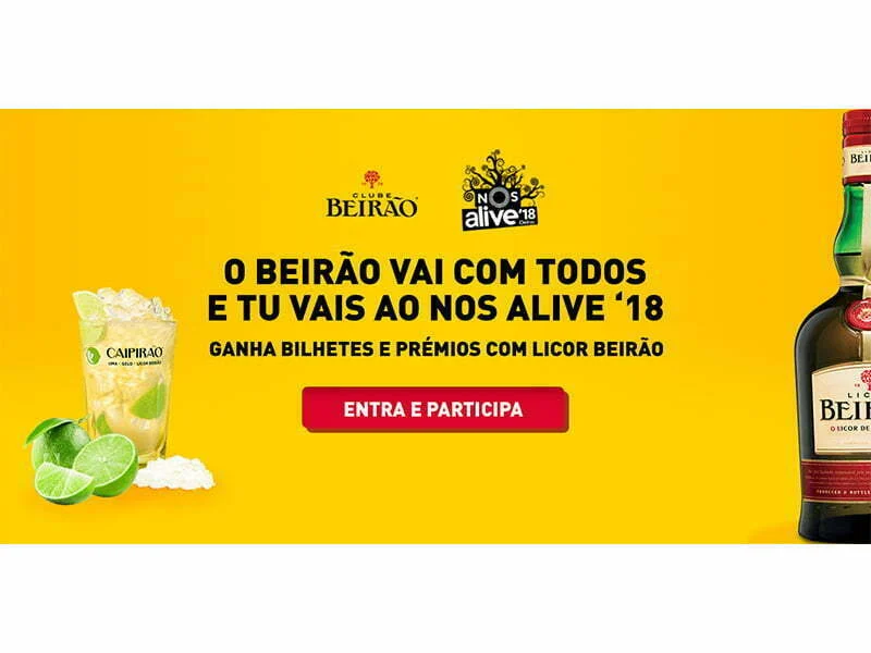 Licor Beirão oferece 100 bilhetes para o Nos Alive’18