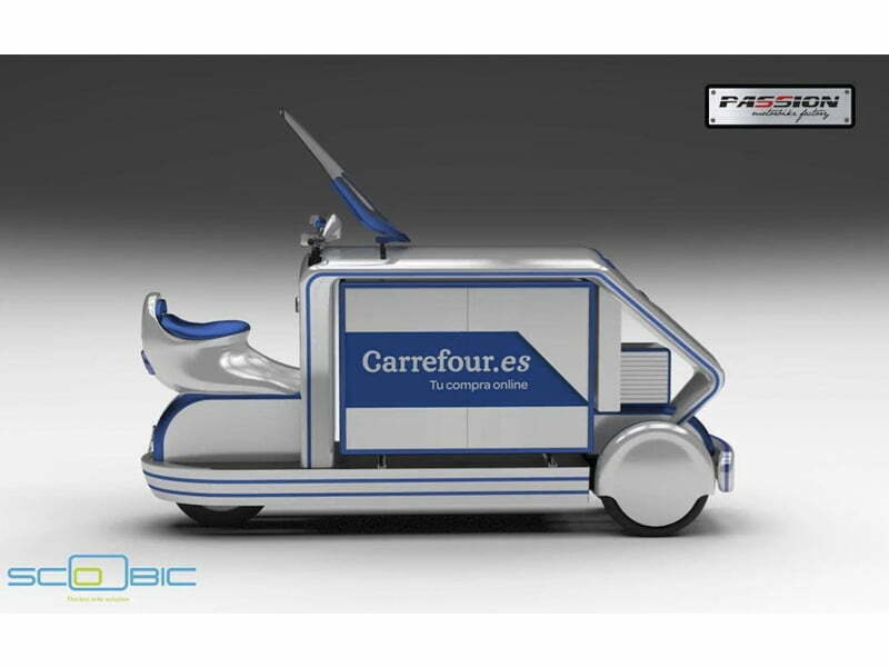 Metade furgoneta metade moto, assim é o novo veículo de entregas de e-commerce do Carrefour