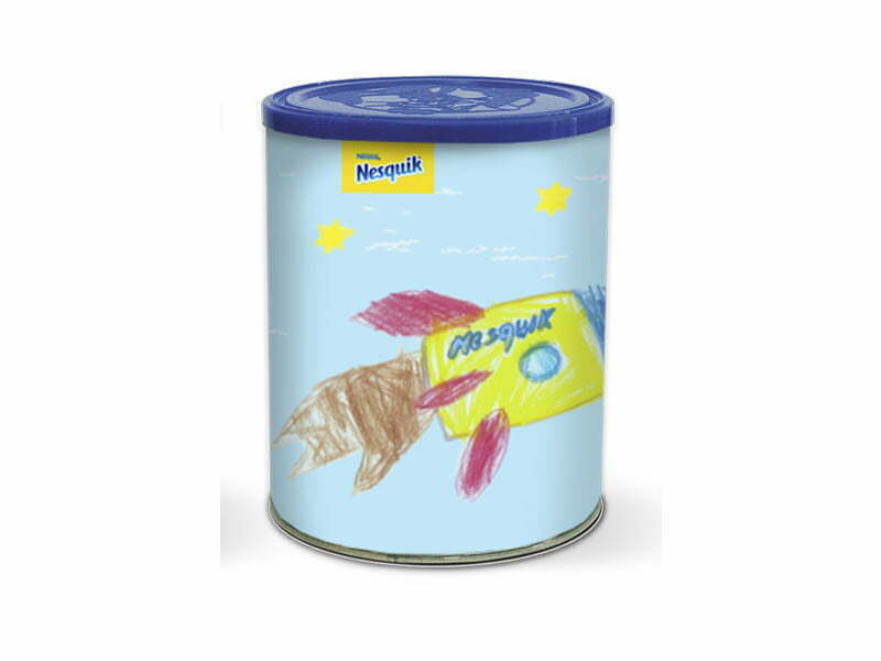 Nesquik vende latas com desenhos de crianças