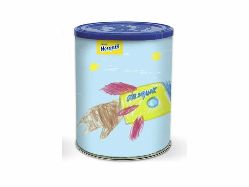 Nesquik vende latas com desenhos de crianças