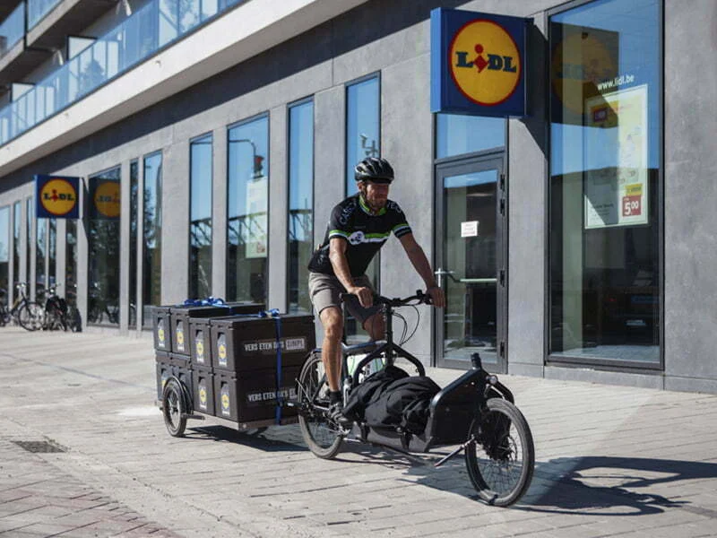 Lidl entrega frescos de bicicleta