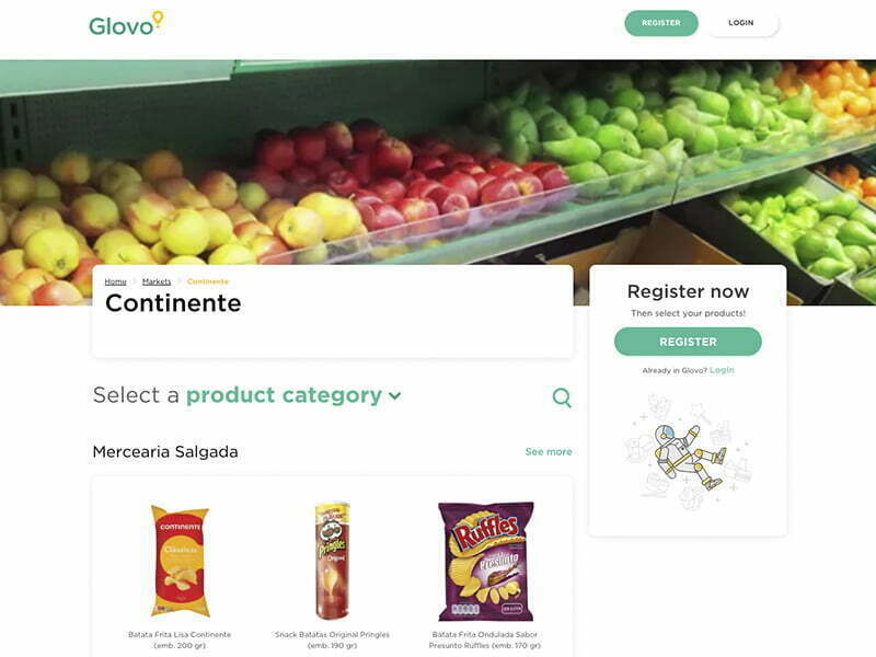 Continente alia-se à Glovo para as entregas rápidas