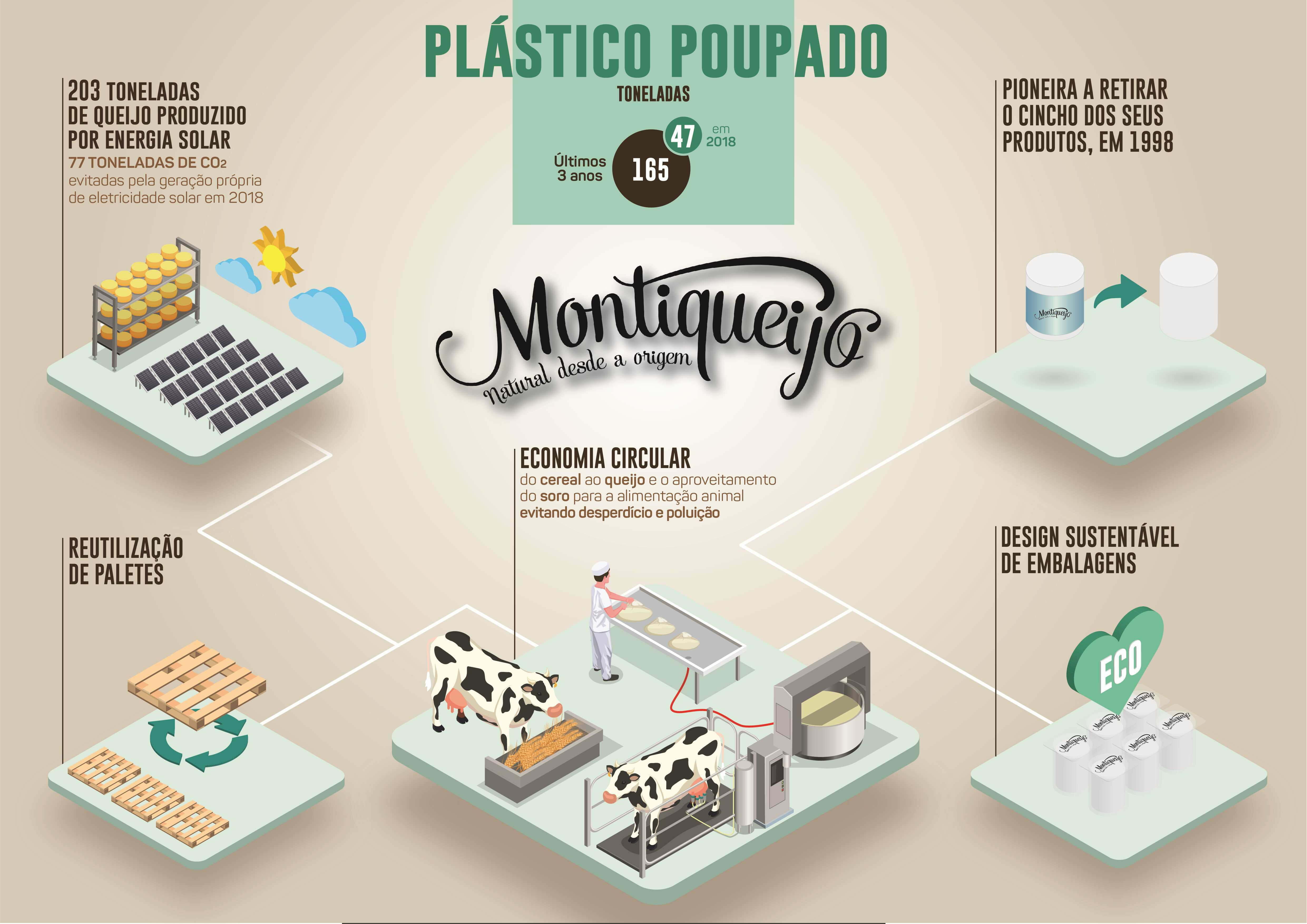 Montiqueijo poupa 47 toneladas de plástico em 2018