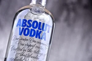Bottle of Absolut Vodka