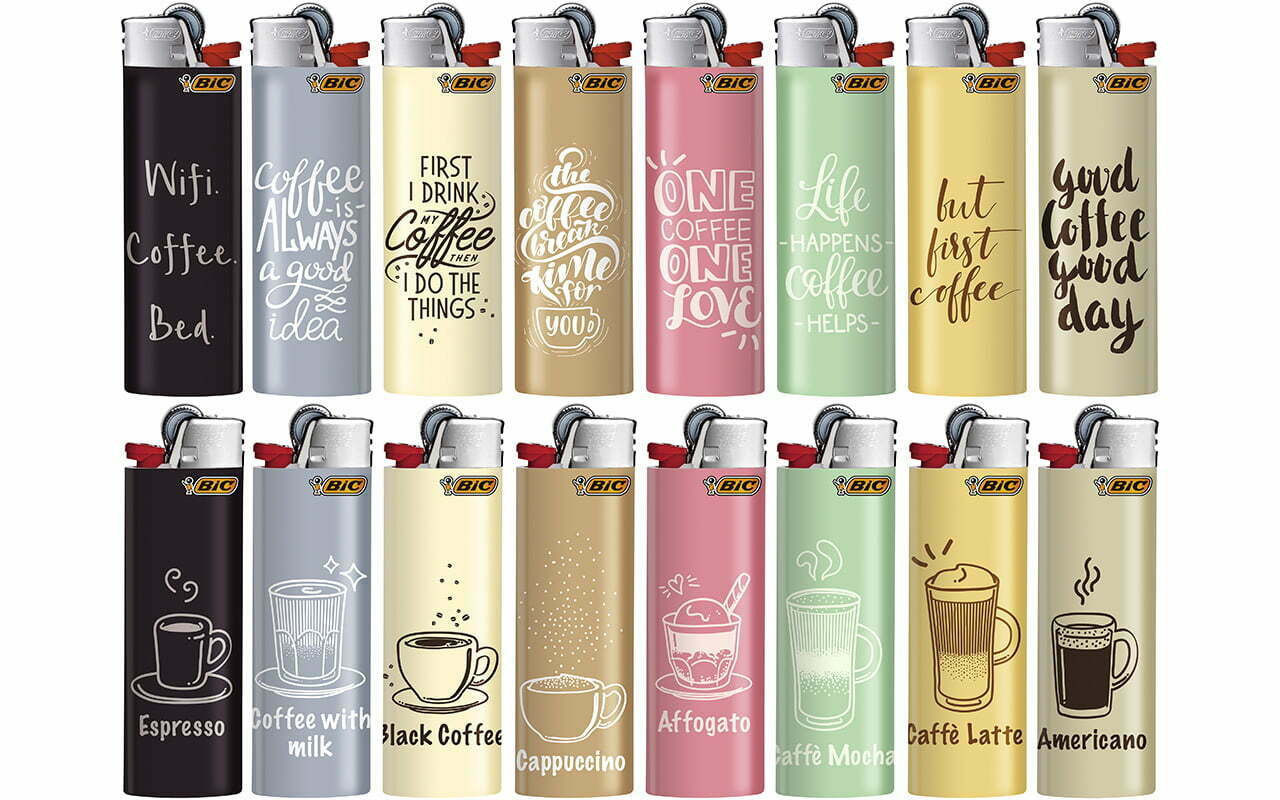 BIC lança coleção de isqueiros inspirada na pausa para café