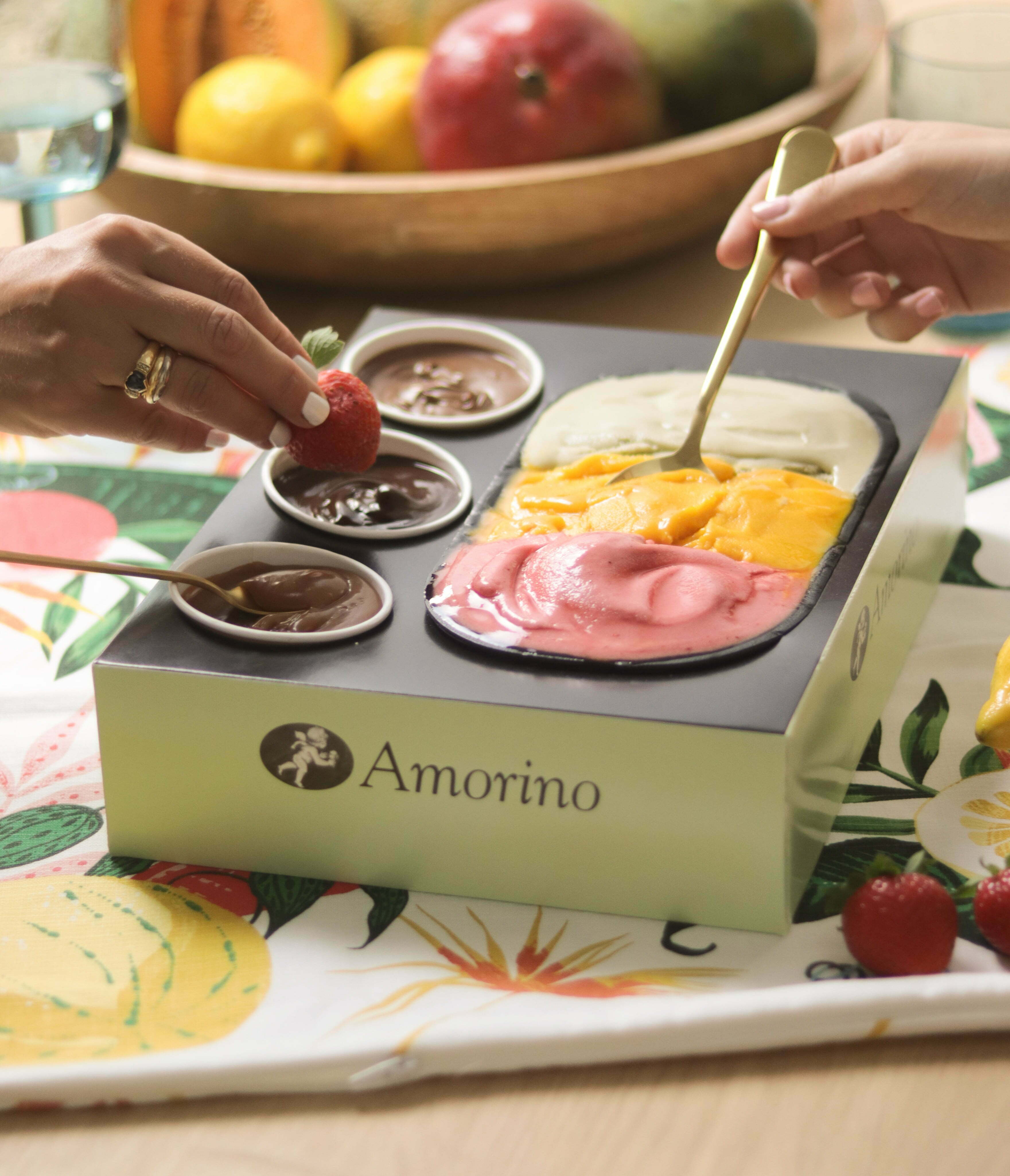 Sorvetes da Amorino já estão na Uber Eats e na Glovo