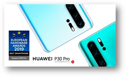 Huawei eleito o melhor smartphone nos European Hardware Awards 2019