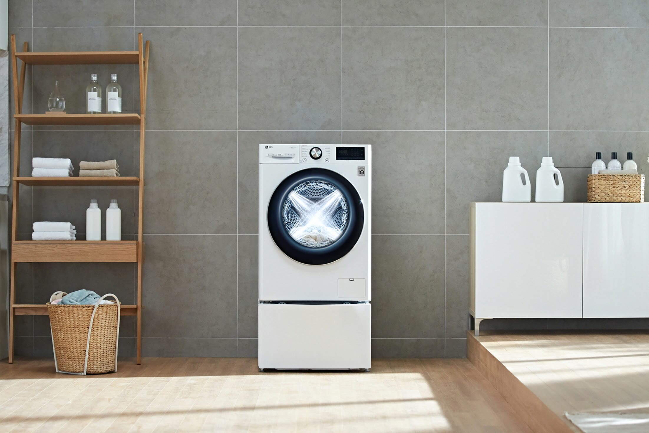 LG expande disponibilidade de máquinas de lavar roupa com IA e Direct Drive