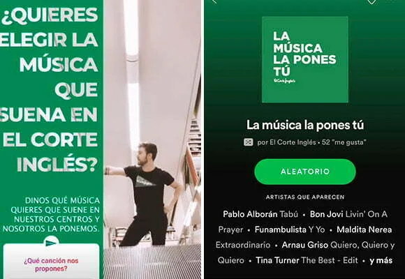 El Corte Inglés deixa que os “instagrammers” escolham a música que passa nas suas lojas