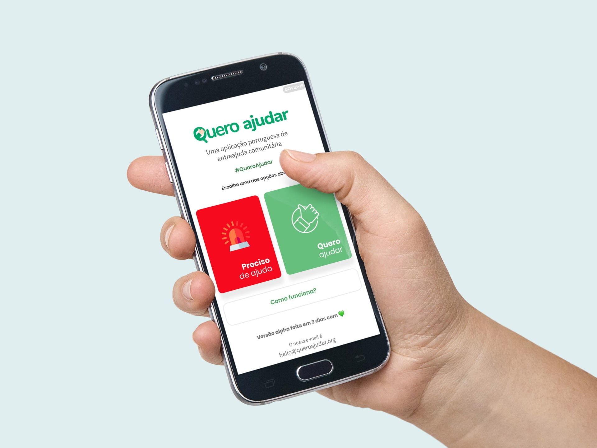 App Quero Ajudar reúne voluntários para ajudar Portugal na quarentena
