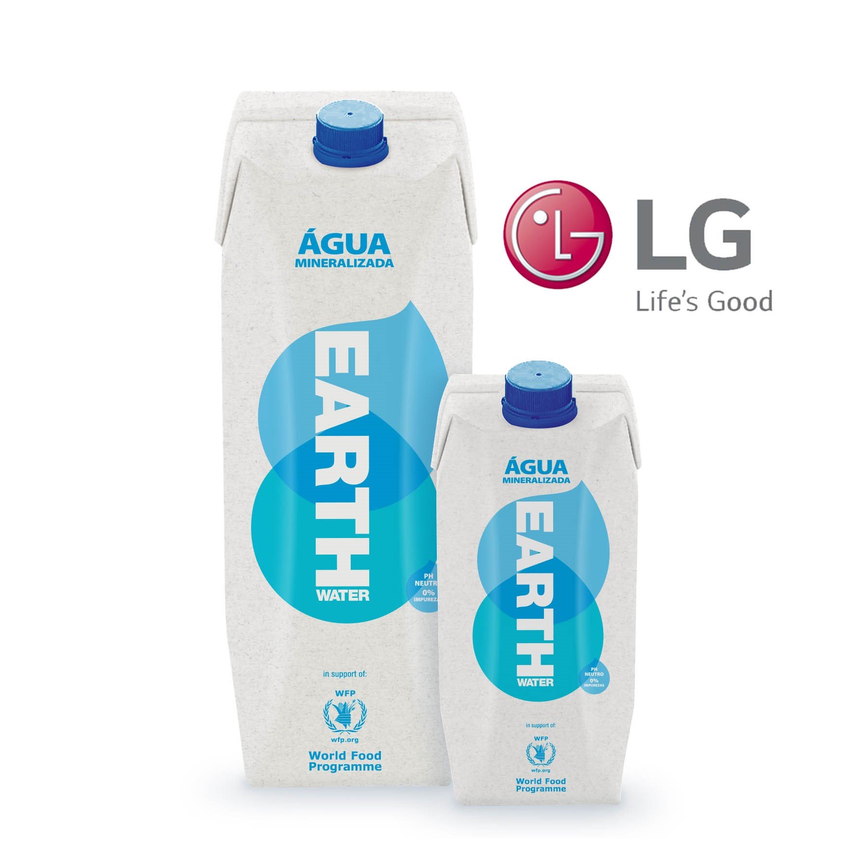LG Portugal agora bebe Earth Water