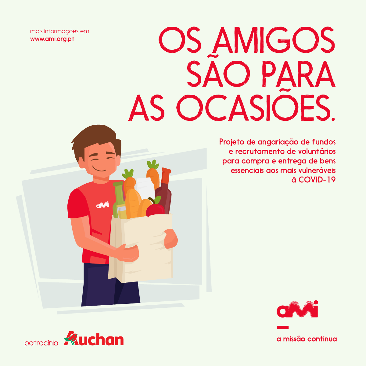 Auchan e AMI juntam-se em projeto de solidariedade durante a Covid-19