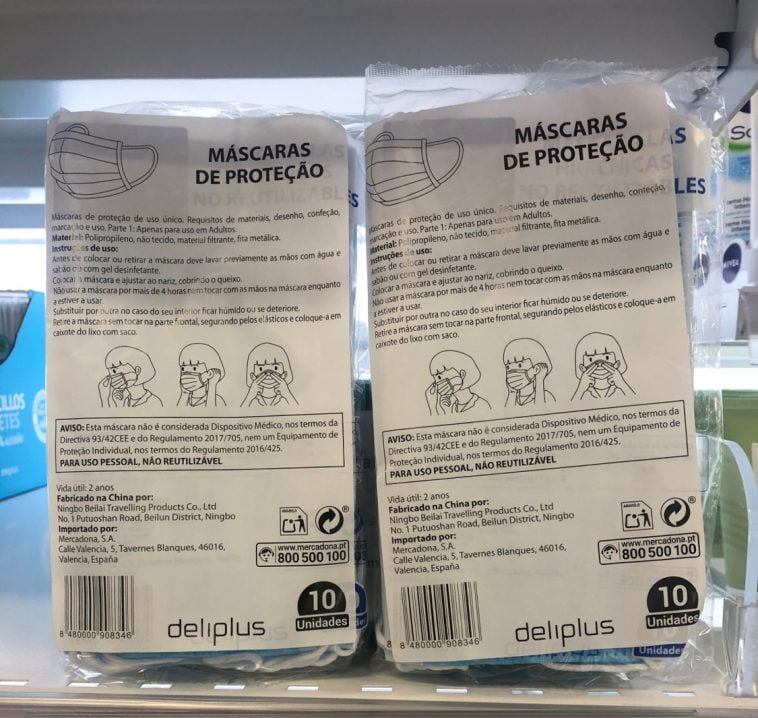 Mercadona tem máscaras higiénicas à venda nas suas lojas
