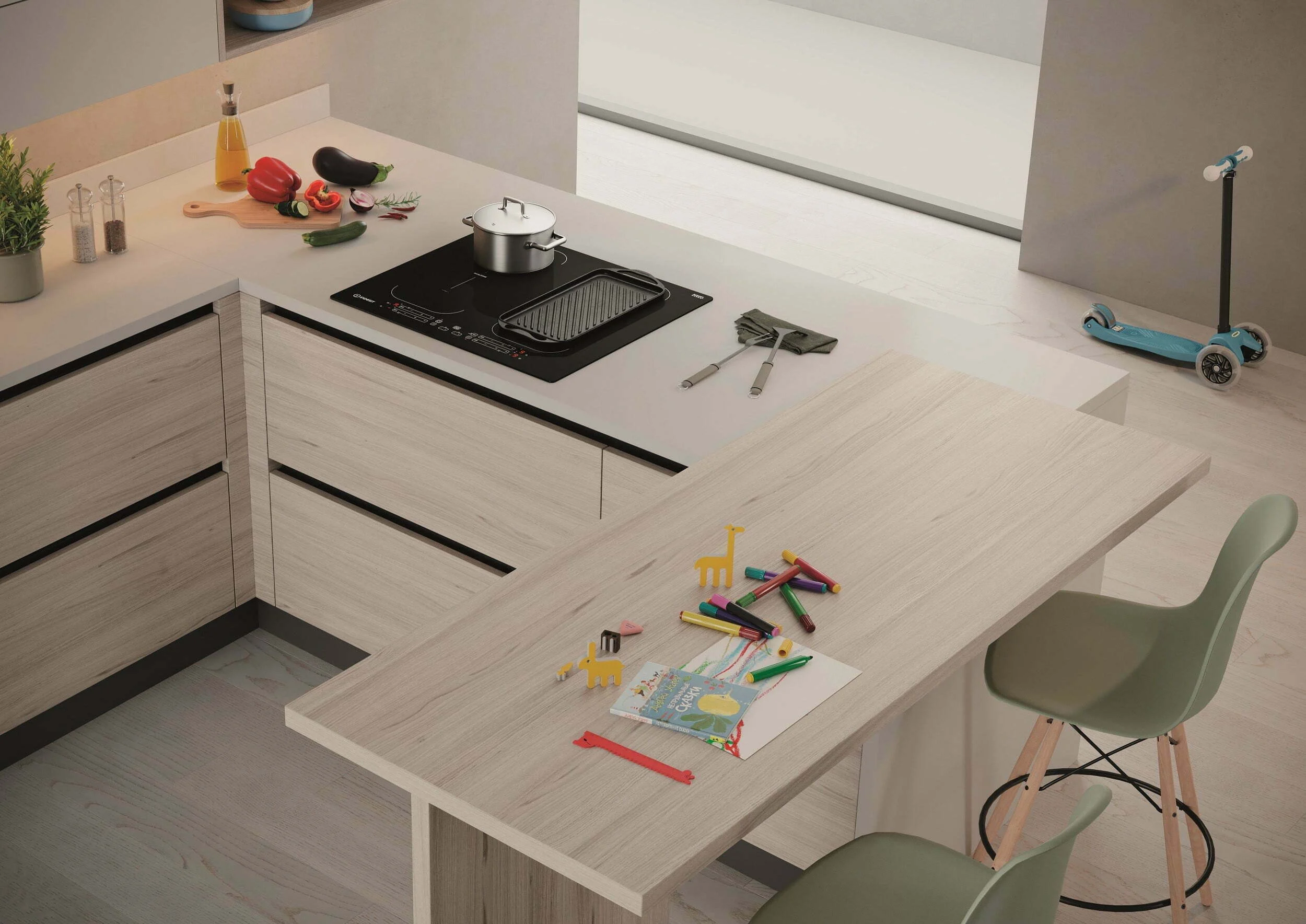 Nova placa de indução Push&Go da Indesit