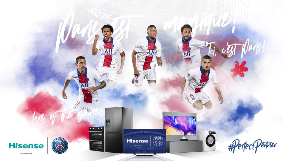 Hisense é o novo patrocinador oficial do Paris Saint-Germain