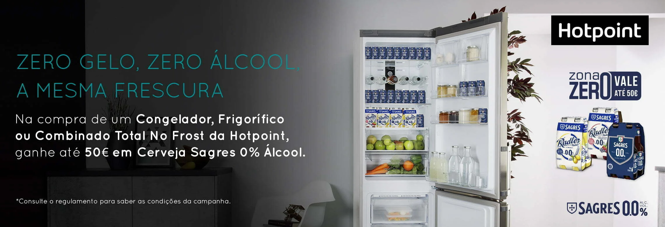 Hotpoint em campanha com a Sagres para a gama de frio