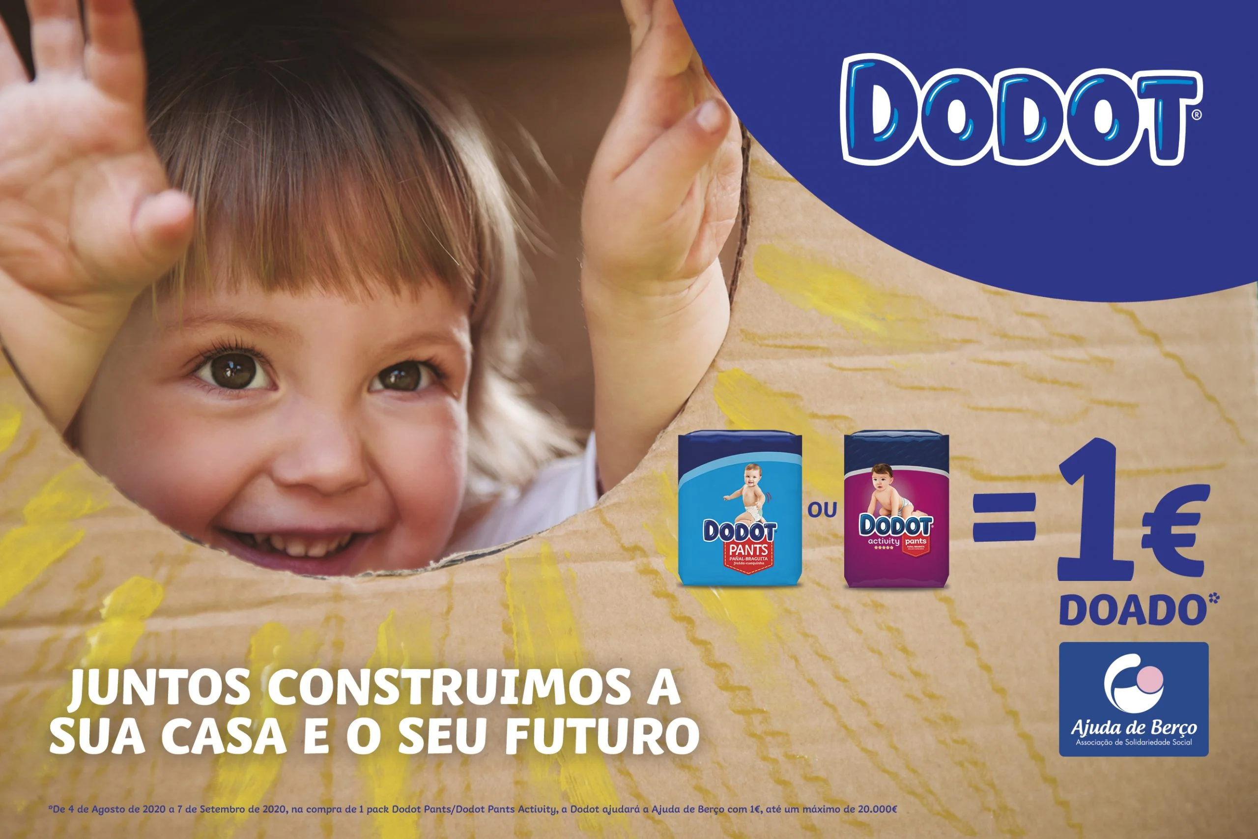 Dodot apoia Ajuda de Berço na construção de Casa-Abrigo