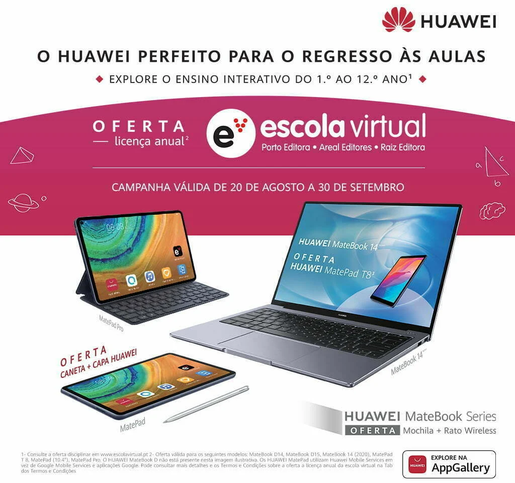 Huawei e Porto Editora criam uma solução educativa completa para os alunos do ensino básico e secundário