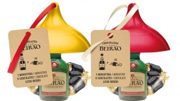 Bolas de Natal com 1 Miniatura e 6 Chocolates Beirão-min