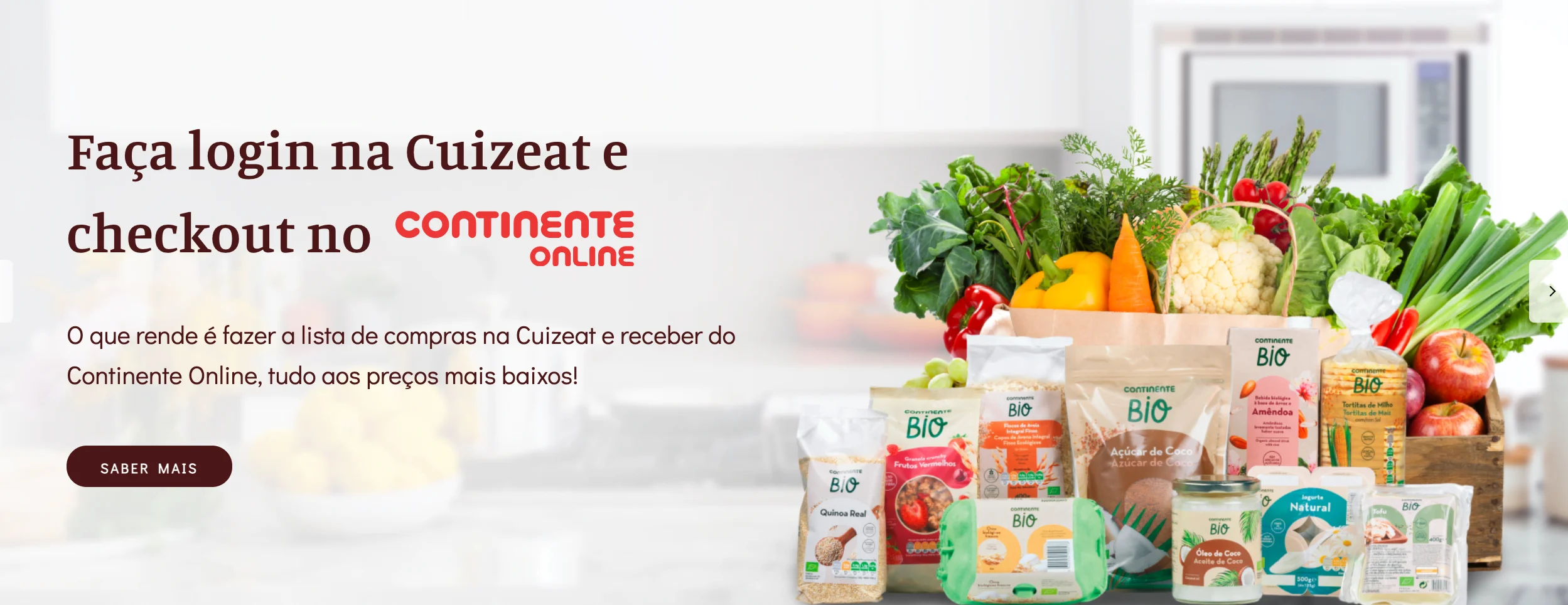 Lista de compras inteligente da Cuizeat une-se a entregas rápidas do Continente Online