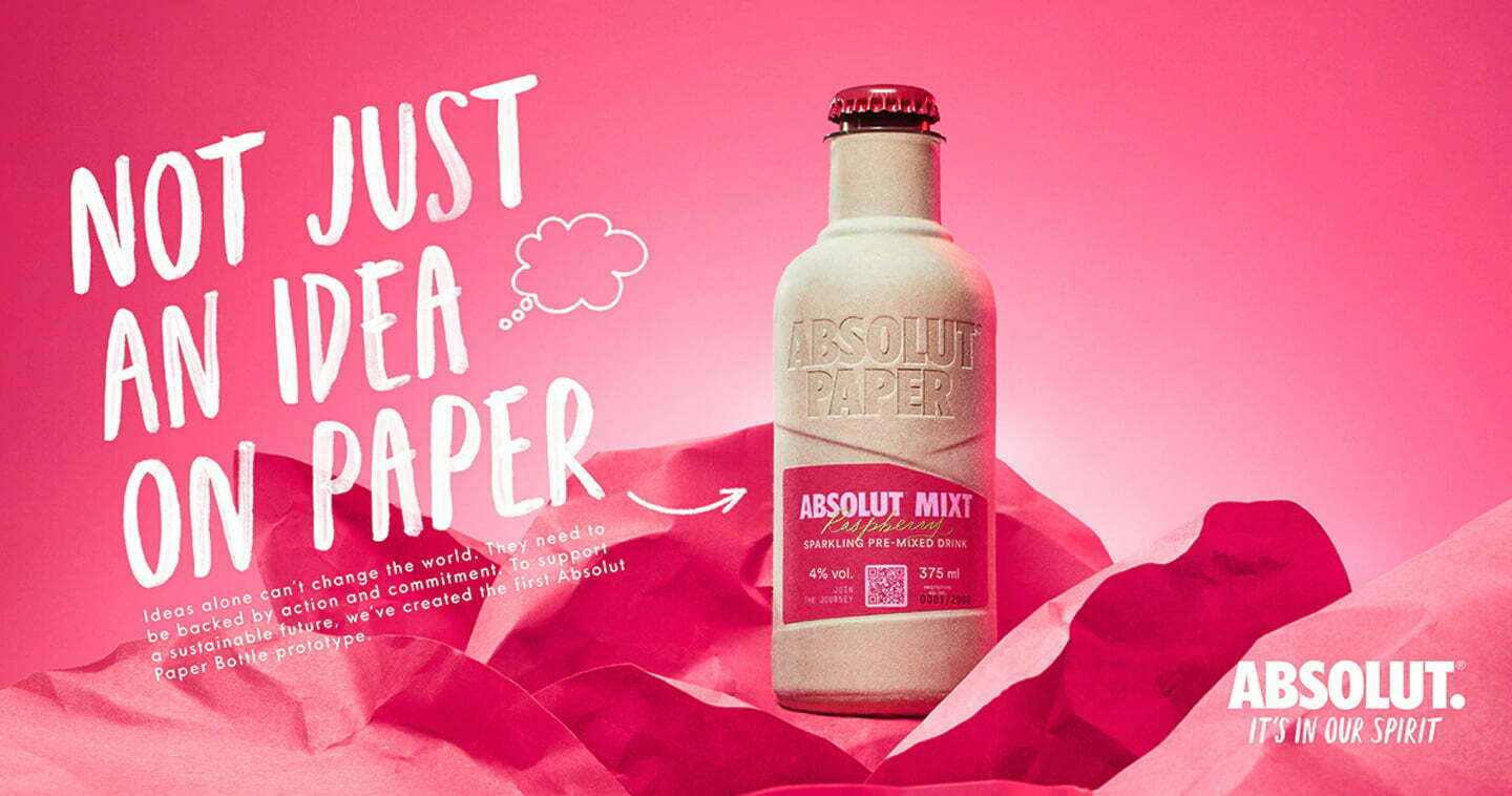 Pernod Ricard cria garrafa de papel para bebidas espirituosas