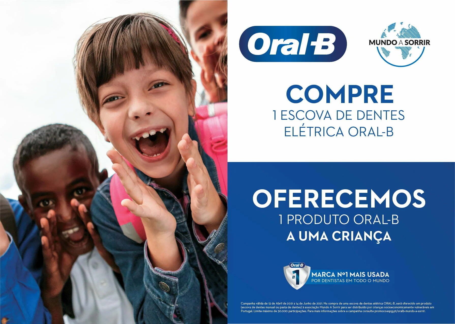 Oral-B lança campanha solidária com a Mundo A Sorrir