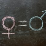 O símbolo de género feminino é igual ao conceito masculino de igualdade de género