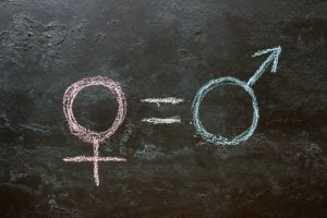 O símbolo de género feminino é igual ao conceito masculino de igualdade de género
