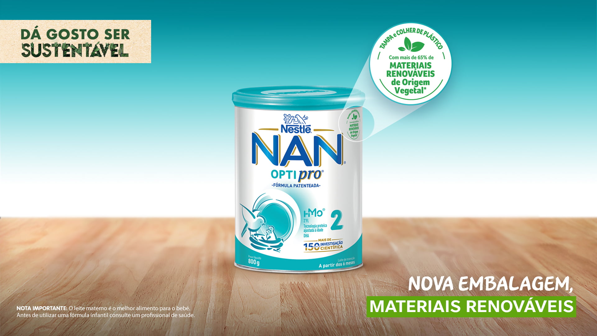 Nestlé lança embalagem de fórmula infantil que utiliza materiais renováveis de origem vegetal