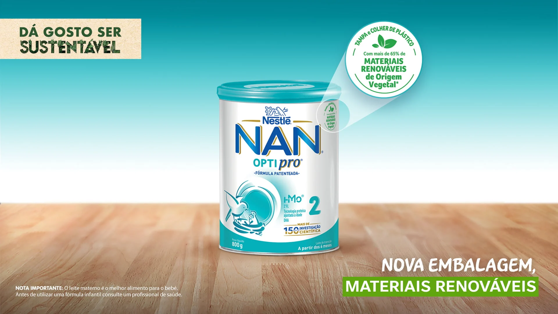 Nestlé lança embalagem de fórmula infantil que utiliza materiais renováveis de origem vegetal