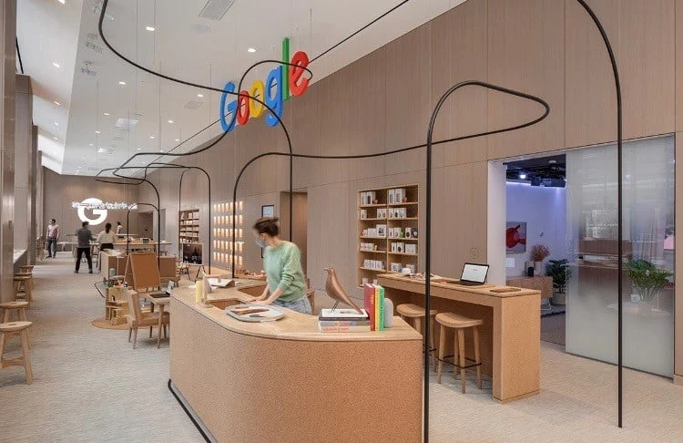 Google Retail Store decorada com cortiça portuguesa