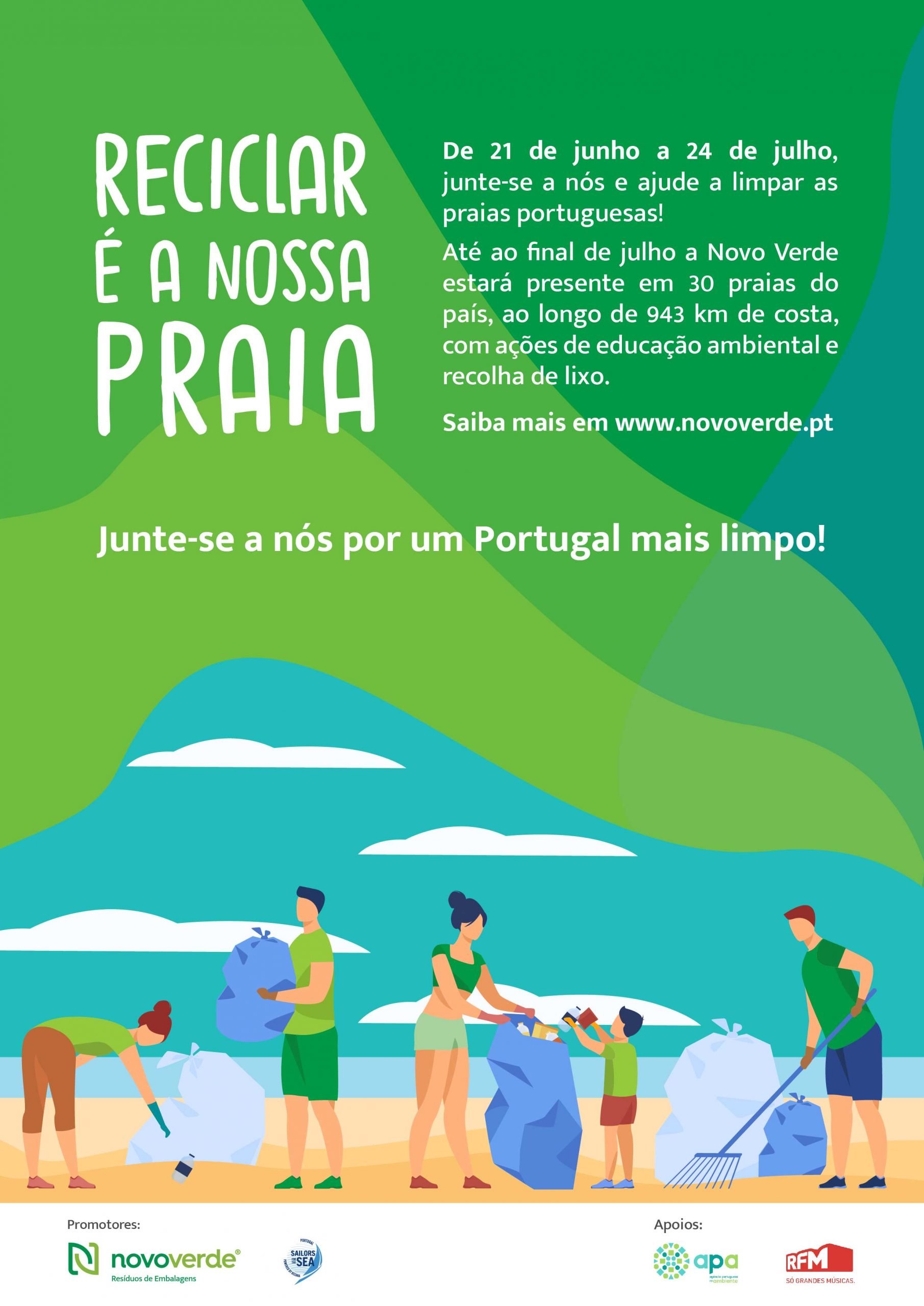 Novo Verde incentiva à reciclagem nas praias portuguesas
