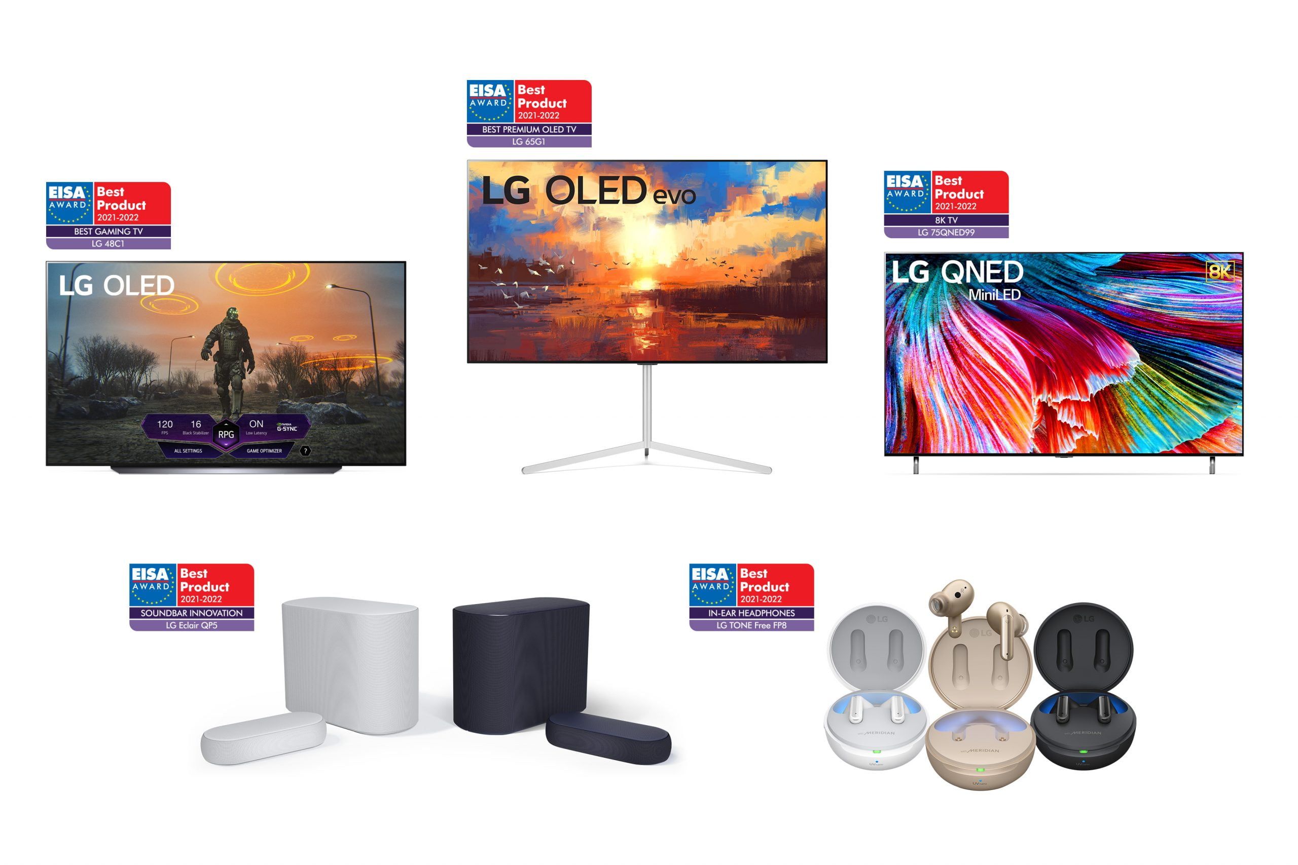 LG OLED reconhecida por uma década de inovação nos EISA Awards 2021