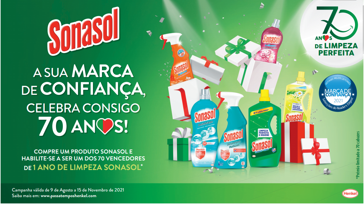Sonasol celebra 70 anos e quer oferecer um ano de limpeza do lar aos portugueses