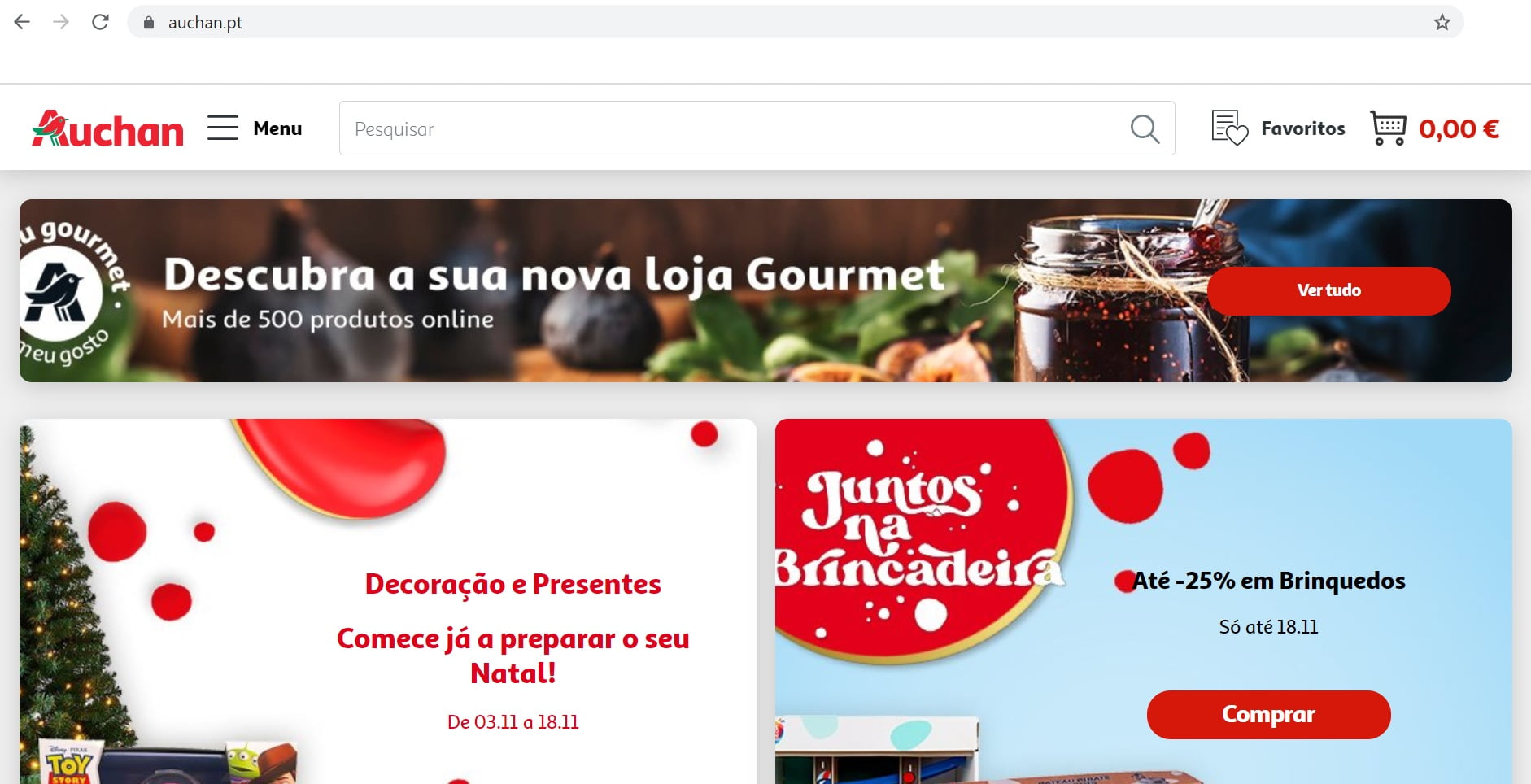 Auchan lança serviço Gourmet online