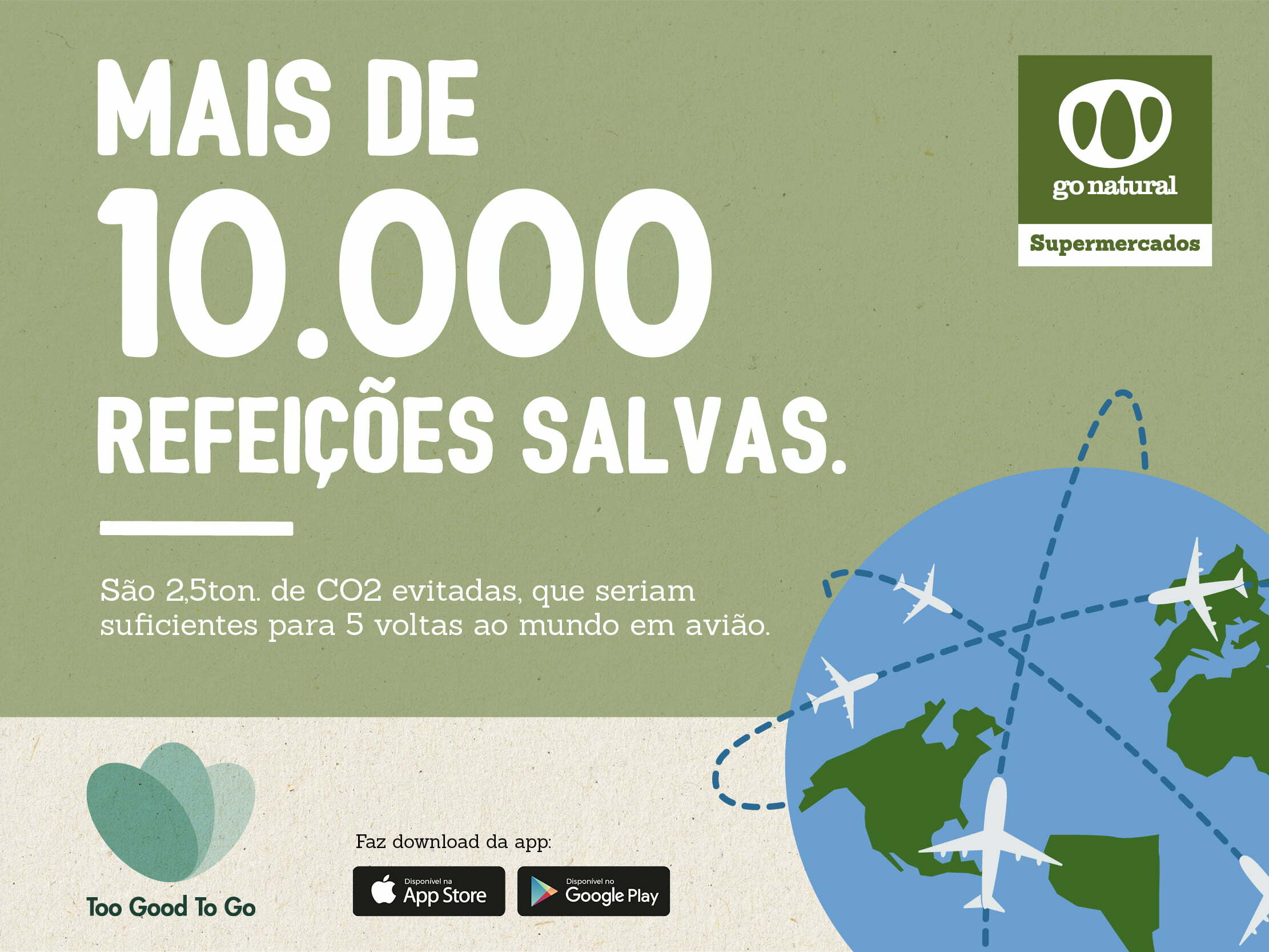 Go Natural e Too Good To Go já salvaram mais de 10 mil refeições