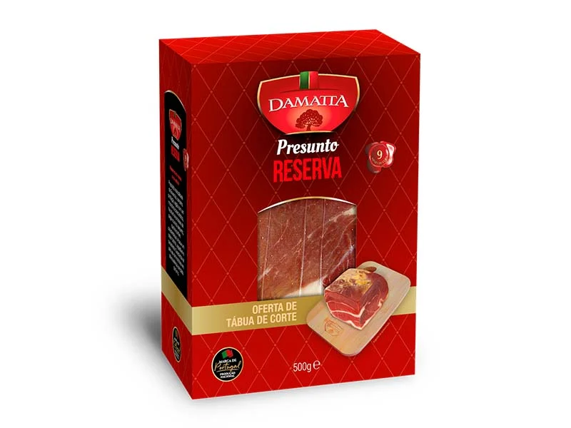 Damatta lança Pack Presunto Quartos Reserva 9 meses, com oferta de tábua de corte
