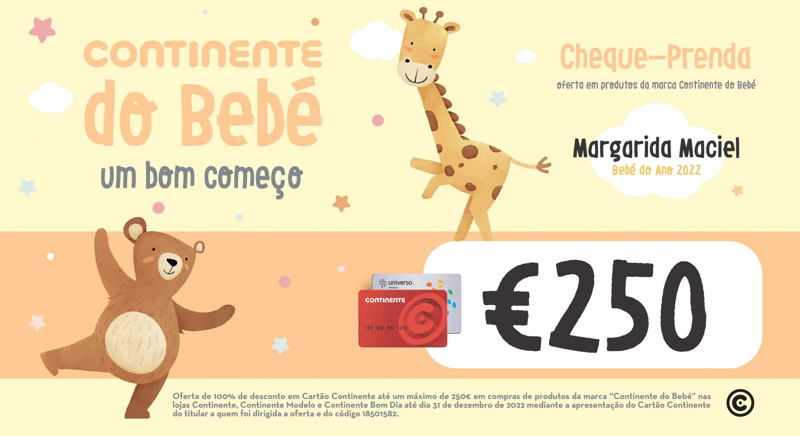 Continente oferece cheques-prenda aos primeiros bebés do ano