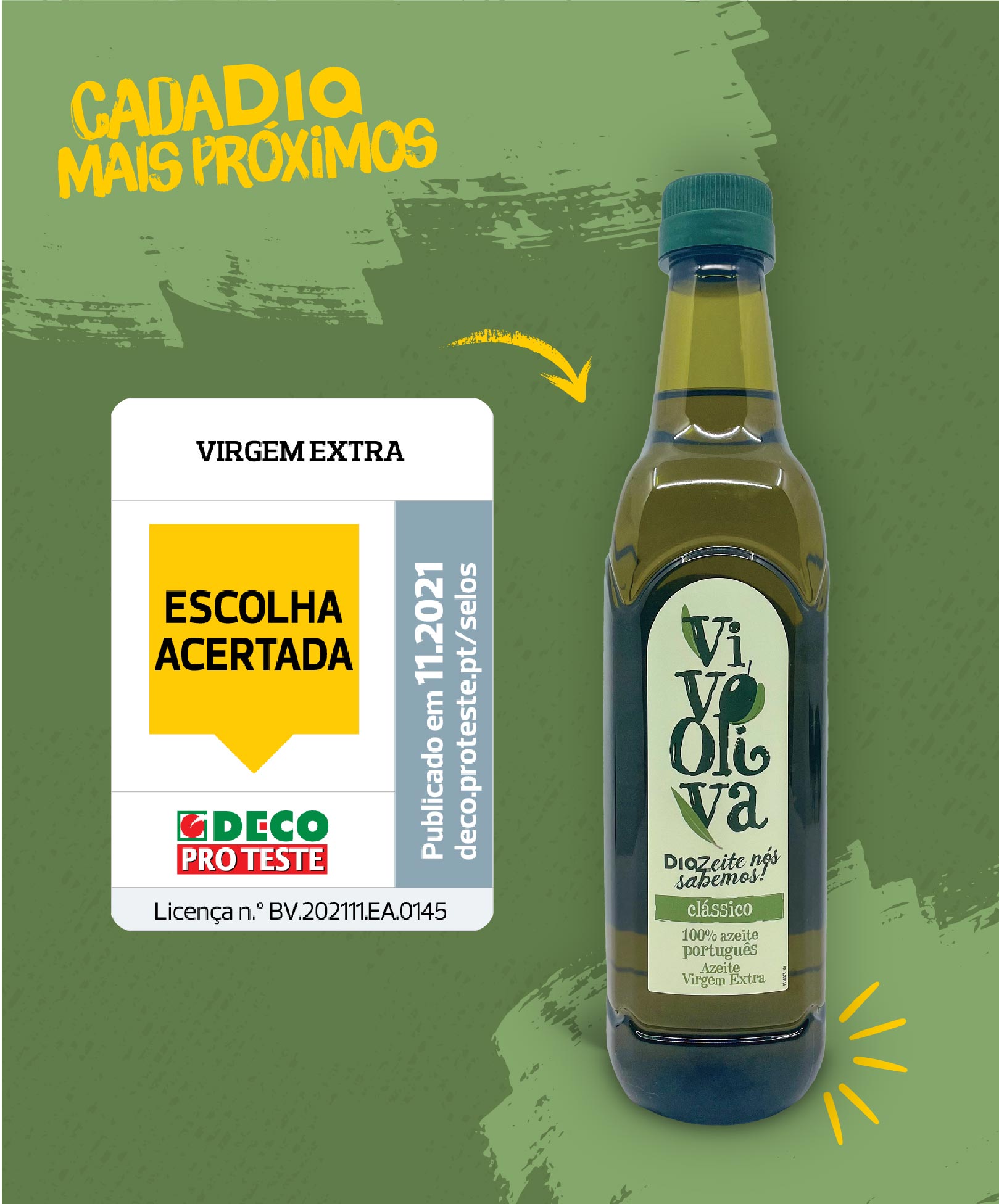 Azeite VivOliva do Minipreço ganha o selo Escolha Acertada da DECO Proteste